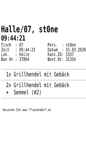 Resultierender Bon